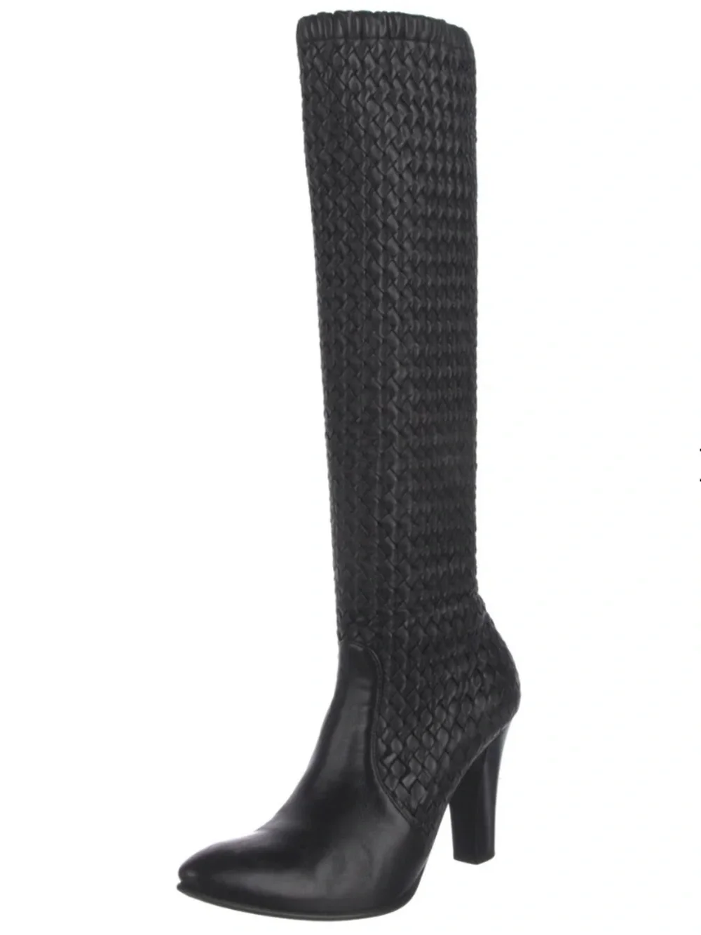 Bottega Veneta Black High-Heel Knee Boot